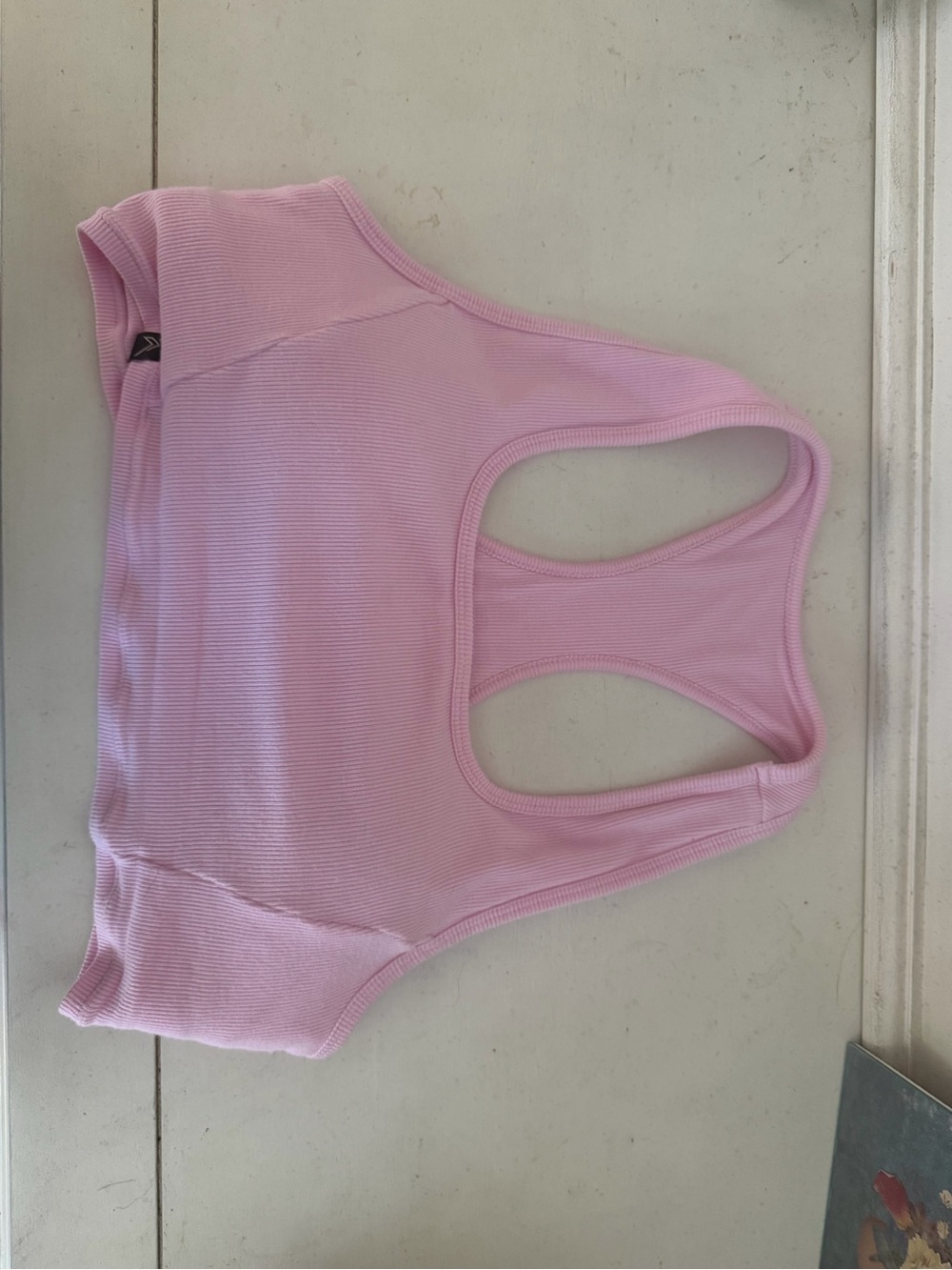 Oner Active Soft Motion Mellow ribbed square neck pink bralette